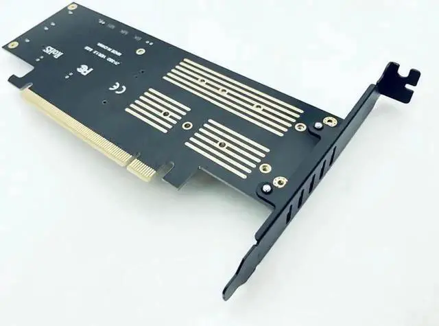 Alt view image 5 of 6 - 3in1 M.2 & mSATA to SATA AddOn Card, PCIe M.2 SATA Adapter for NVMe MKey, AHCI NGFF BKey & mSATA SSDs