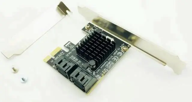 Alt view image 6 of 6 - 4Port PCIE to SATA 3.0 Expansion Card with Bracket, PCI Express SATA III 6Gbps Adapter Board for PC Computer Chassis