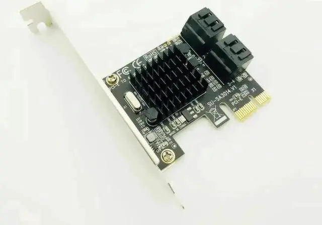 Alt view image 2 of 6 - 4Port PCIE to SATA 3.0 Expansion Card with Bracket, PCI Express SATA III 6Gbps Adapter Board for PC Computer Chassis