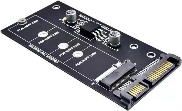 Alt view image 5 of 6 - CX25 M.2 B+MKey SATA to SATA3 Adapter Card, NGFF BM SSD to 6Gbps SATA Interface Converter, Up to 300MB/s Speed
