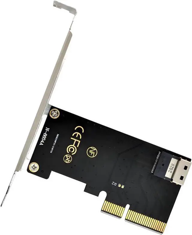 Main image of PCIE 4X to U.2 (SFF8639) Adapter Kit, SFF8639 to SFF8654 Slimline SAS NVMe PCIe 3.0/4.0 SSD Converter for Motherboard