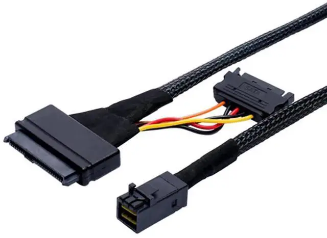 Main image of MiniSASHD to U.2 NVMe SSD Cable, SFF8643 to SFF8639, 75CM Length