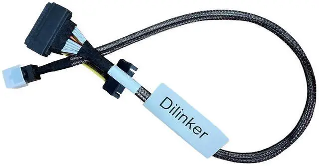 Alt view image 5 of 5 - MiniSASHD to U.2 NVMe SSD Cable, SFF8643 to SFF8639, 75CM Length