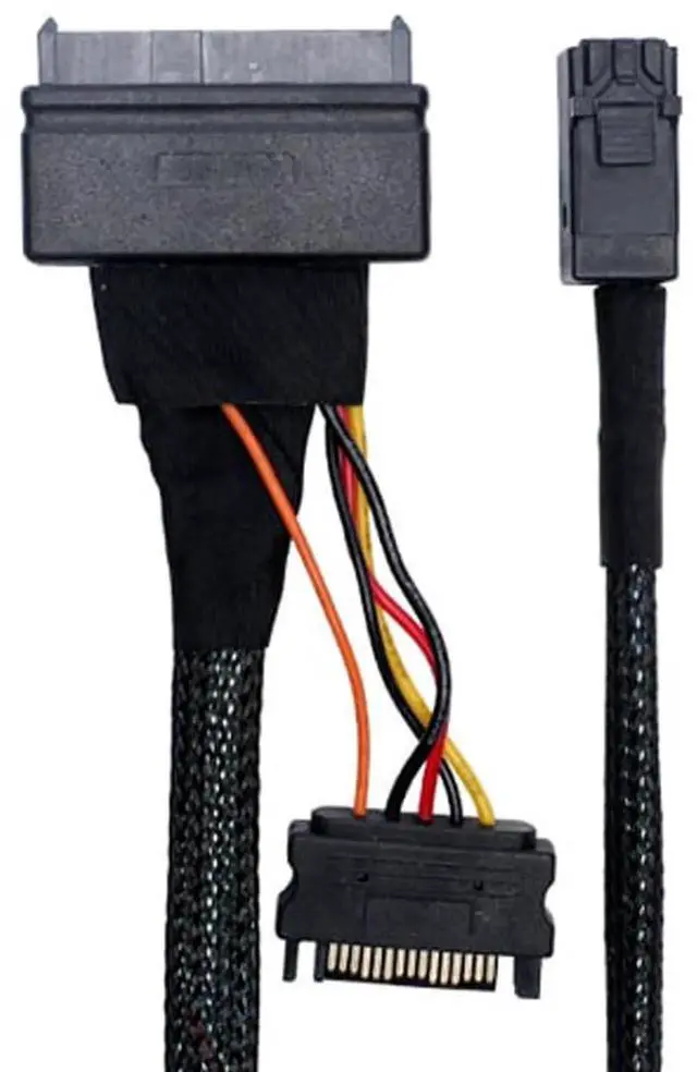 Alt view image 2 of 5 - MiniSASHD to U.2 NVMe SSD Cable, SFF8643 to SFF8639, 75CM Length