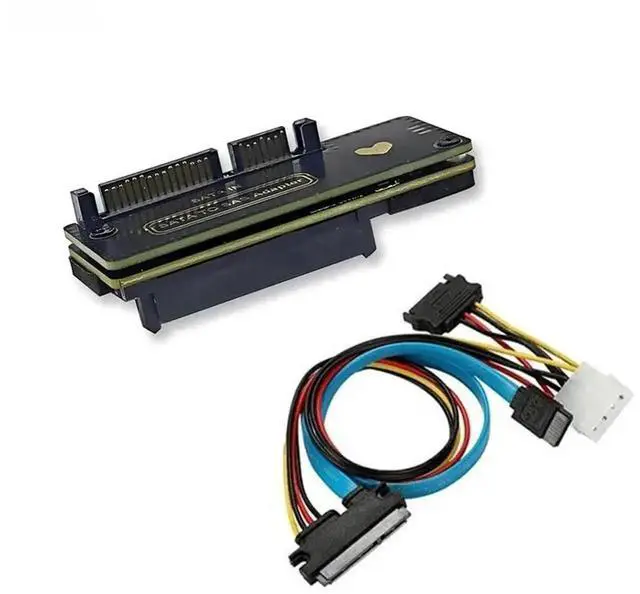Main image of SATA 3.0 to SAS Riser Card, 22Pin to 29Pin 6Gbps Converter for SAS HDD Data Recovery, with SATA Cable, Fits 2.5" & 3.5" SAS Hard Drives