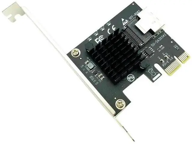 Main image of PCIE X1 to Mini SAS SFF8087 Controller Expansion Card, 4Port SATA 3.0 6Gbps SSD/HDD Riser AddOn Card