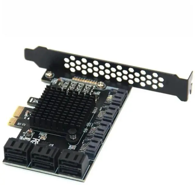 Main image of 6/10 Port PCIe X1 to SATA 3.0 Adapter Card, 6Gbps SATA Expansion Card for Desktop PC Storage Upgrade