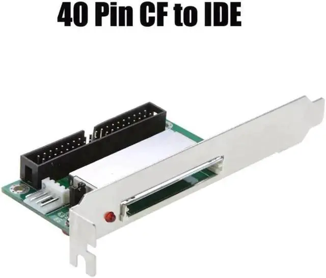 Alt view image 5 of 6 - 40 Pin CF to IDE Adapter Card, Bootable Compact Flash to IDE Converter with PCI Bracket & Back Panel for Laptop & Desktop