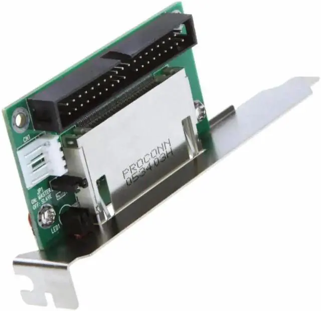 Alt view image 6 of 6 - 40 Pin CF to IDE Adapter Card, Bootable Compact Flash to IDE Converter with PCI Bracket & Back Panel for Laptop & Desktop