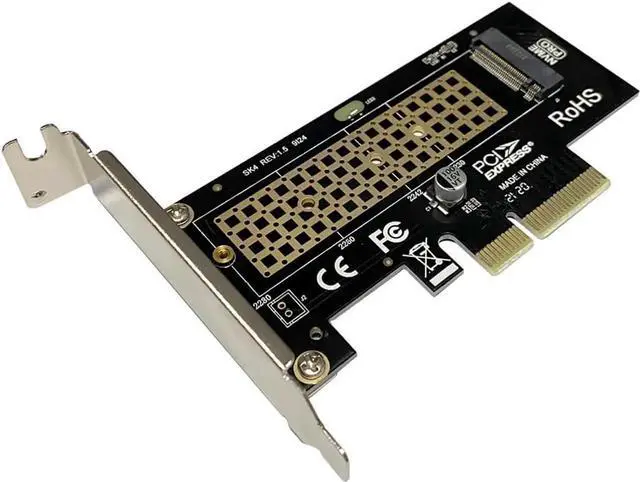 Main image of PCIe 3.0 to M.2 NVMe NGFF SSD Adapter Card, High Speed Desktop Expansion Card, Supports M Key/B Key/B&M Key, 2230-22110 Size (Single Slot NVMe MKey)