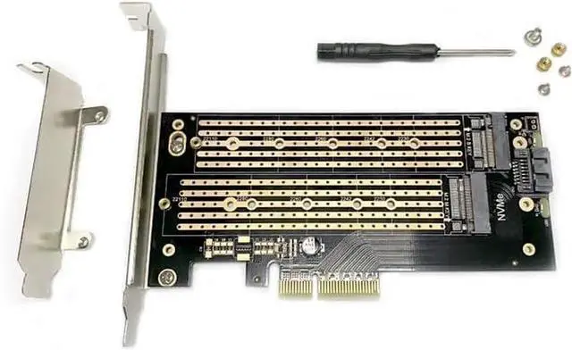 Alt view image 2 of 6 - PCIe 3.0 to M.2 NVMe NGFF SSD Adapter Card, High Speed Desktop Expansion Card, Supports M Key/B Key/B&M Key, 2230-22110 Size (Single Slot NVMe MKey)