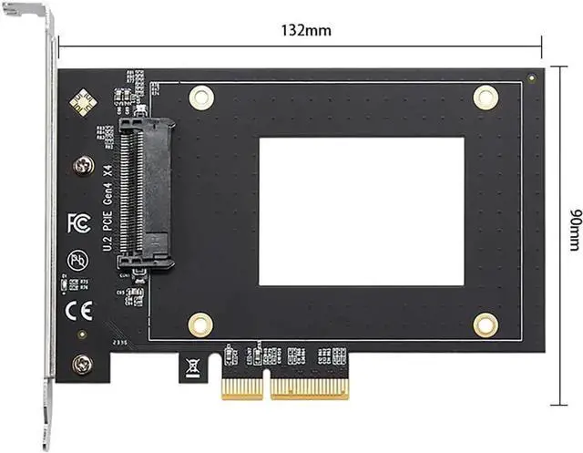 Alt view image 3 of 7 - IO-PCE8639A-U2 PCIe 4.0 x4 to U.2 SFF-8639 Expansion Card, 7000MB/s Adapter for 2.5" NVMe SSD, Bus Powered for Server & Workstation