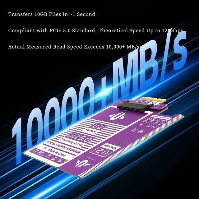 Alt view image 3 of 5 - P579 PCIe to U.2 U.3 NVMe SSD Adapter Card, 128Gbps/64Gbps High Speed Expansion Board with Gold-Plated Connector & Heat Dissipation