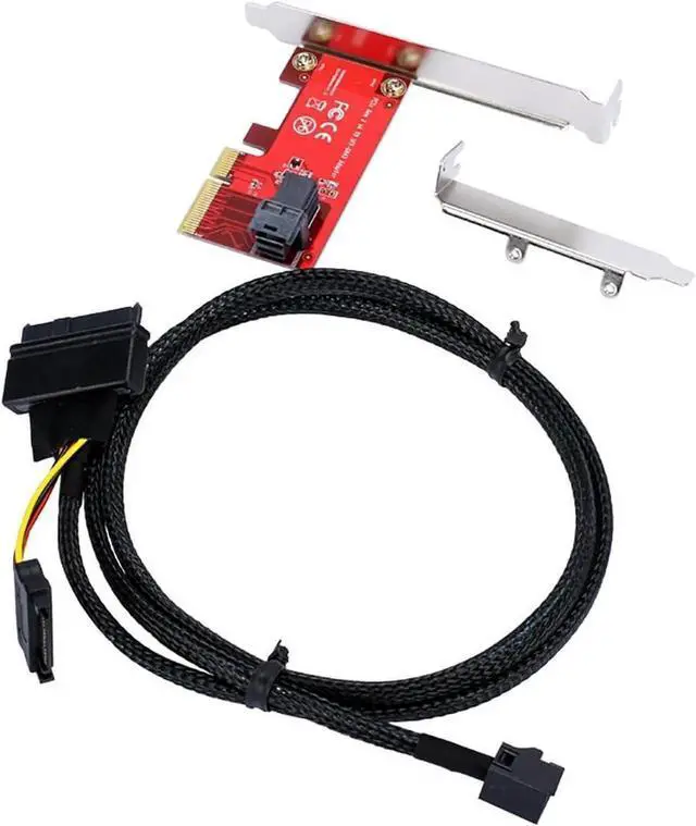 Alt view image 4 of 6 - PCIe 3.0 x4 to U.2 SFF-8643 NVMe Adapter Card, 32Gbps, for 2.5" SFF-8639 U.2 SSD