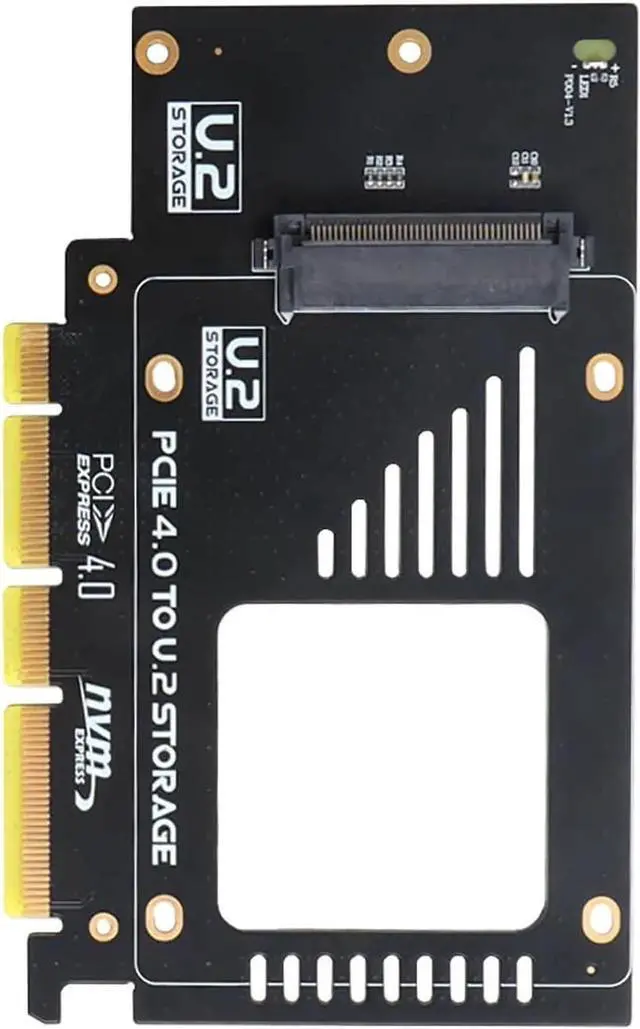 Alt view image 3 of 3 - U2PRO PCIe to U.2 U.3 NVMe SSD Adapter Card, 128Gbps/64Gbps Expansion Card with Gold-Plated Connector & Heatsink