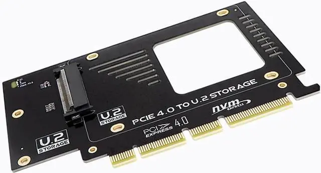 Main image of PCIe 4.0 X16 to U.2 NVMe Adapter Card, 32Gbps/64Gbps High Speed Expansion Card, Compatible with PCIe X4/X8/X16 Slots