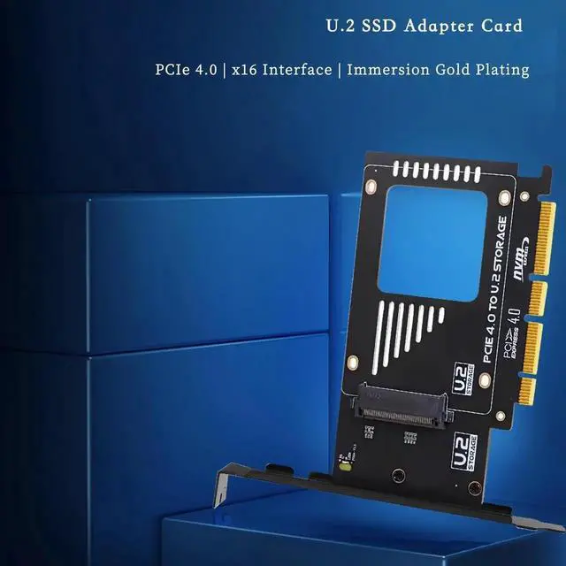 Alt view image 5 of 5 - PCIe 4.0 X16 to U.2 NVMe Adapter Card, 32Gbps/64Gbps High Speed Expansion Card, Compatible with PCIe X4/X8/X16 Slots