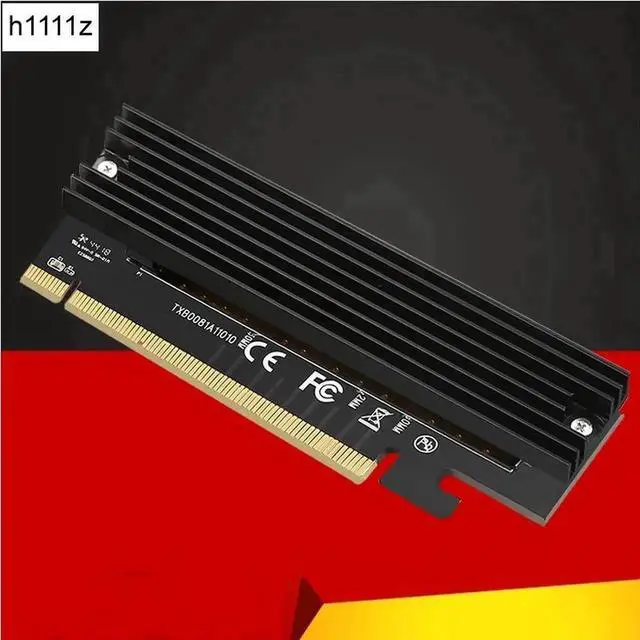 Alt view image 2 of 6 - PCIe X16 to M.2 NVMe Adapter Card, M-Key M.2 SSD Converter Supporting 2230-2280 Size Drives