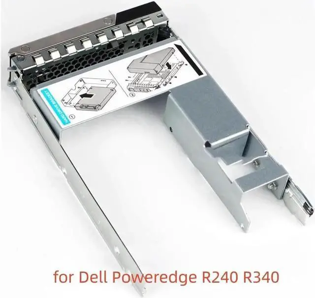 Alt view image 3 of 3 - 2.5" to 3.5" HDD Adapter with 3.5" Drive Tray Caddy for Dell PowerEdge R240 R340 Server