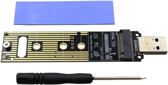Alt view image 2 of 2 - M.2 NVMe to USB 3.1 Gen 2 Adapter, USB Type-A Bridge Card for M-Key M.2 SSD