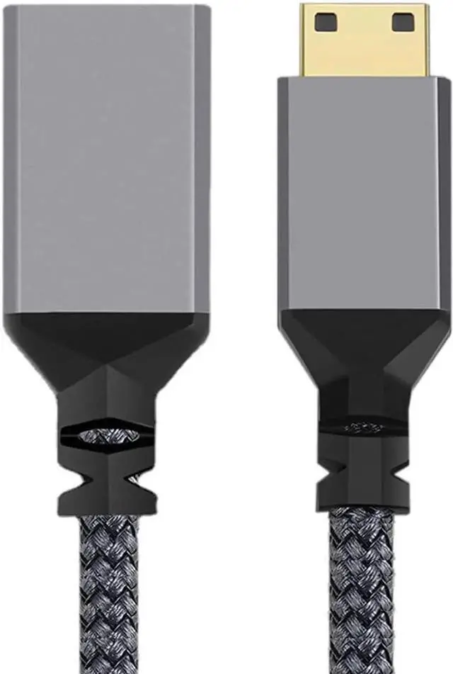Main image of Mini HDMI to HDMI Extension Cable, Mini HDMI 1.4 Male to HDMI Female 4K Cord for Camera, Laptop, DV, MP4