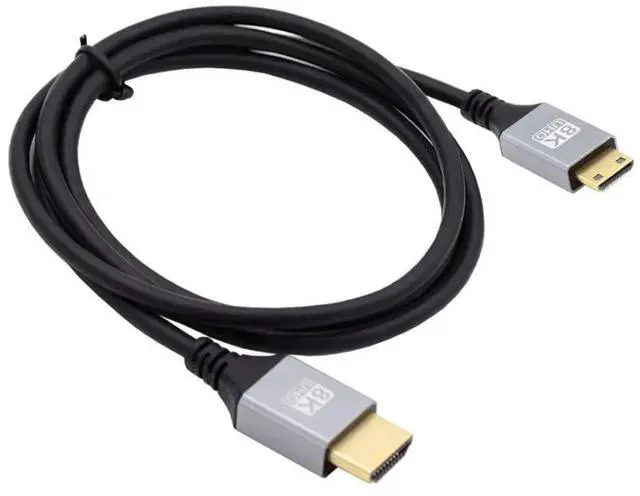 Alt view image 2 of 7 - 2.0M HDMI 2.1 Cable, HDMI Male to Mini HDMI Male Cord, 8K@60Hz 4K@120Hz 48Gbps Gold-Plated Cable for TV Monitor Computer