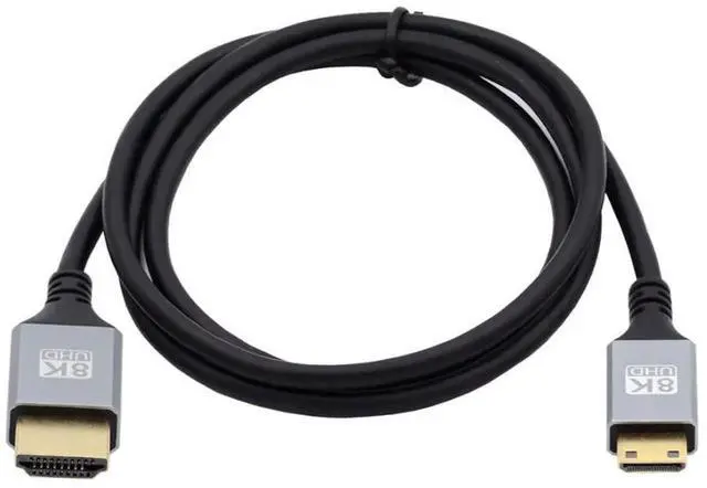 Alt view image 4 of 7 - 1.0M HDMI 2.1 Cable, HDMI Male to Mini HDMI Male, 8K@60Hz 4K@120Hz 48Gbps Gold-Plated Cord for TV, Monitor, Computer