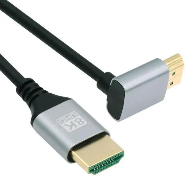 Main image of 1.0M 90 Degree Up Angled HDMI 2.1 Cable, Male to Male 8K@60Hz 4K@120Hz 48Gbps Gold-Plated Cable for TV, Monitor, Computer