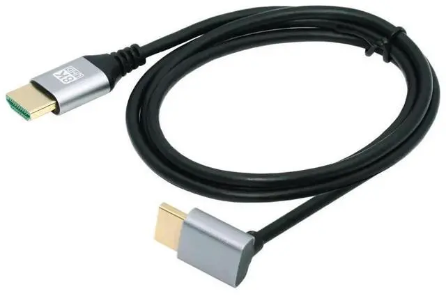 Alt view image 7 of 7 - 1.0M 90 Degree Down Angled HDMI 2.1 Cable, Type A Male to Male, 8K 4K UHD Cord for HDTV