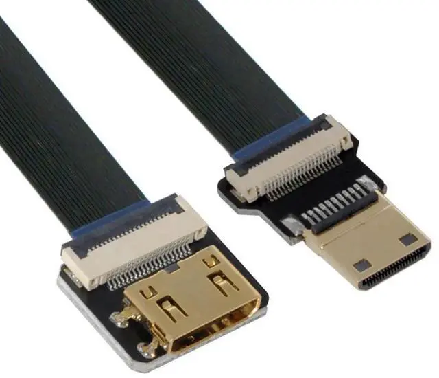Alt view image 6 of 6 - 20cm FPC Flat Mini HDMI Male to Female Extension Cable, 1080P Compatible for FPV, HDTV & Aerial Photography
