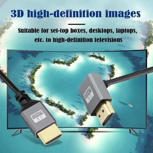 Alt view image 4 of 7 - 90° Up Angled Coiled HDMI 1.4 Cable, Type A Male to Male 4K@60Hz Stretch Extension Cord
