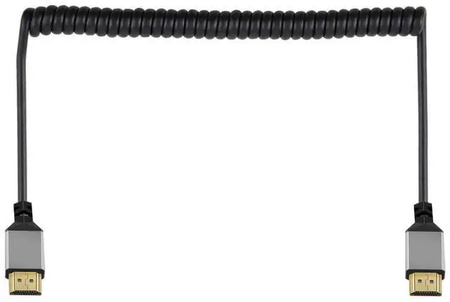 Alt view image 4 of 6 - Coiled HDMI 1.4 Extension Cable, Type A Male to Male, 4K@60Hz Stretch Cord