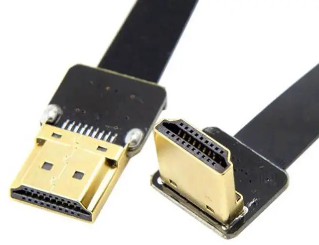 Alt view image 5 of 7 - CY 50cm FPC Flat HDMI Cable, 90° Down Angled Male to Male Cord for FPV Multicopter & Aerial Photography