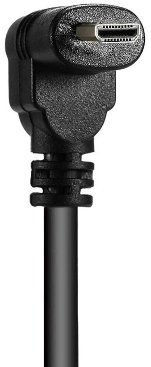 Alt view image 3 of 6 - 50cm 90° Down Angled HDMI Male to Micro HDMI Male Cable for Phone, Tablet & Camera