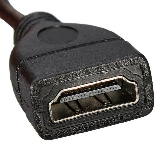Alt view image 4 of 7 - 10cm 90° Left Angled Micro HDMI Male to HDMI Female Cable Adapter, 4K@60Hz for Monitor & Camera