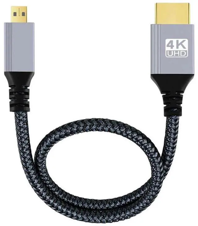 Main image of 200CM HDMI 2.0 Straight Cable, 4K@60Hz Male to Micro HDMI Type-D Male with Protective Sleeve