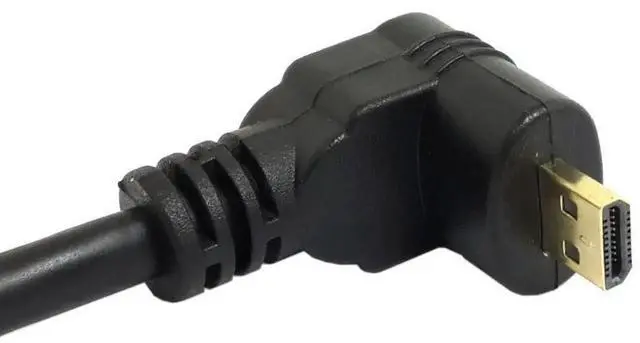Alt view image 5 of 7 - 10cm 90° Up Angled Micro HDMI Male to HDMI Female Adapter, 4K@60Hz for Monitor & Camera