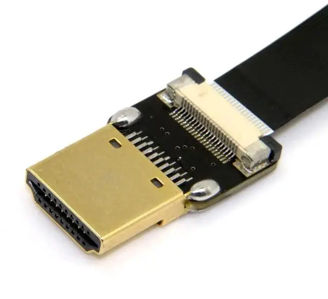 Alt view image 6 of 7 - 50cm 90° Down Angled FPC Flat Mini HDMI Male to HDMI Male Cable for FPV Multicopter Aerial Photography