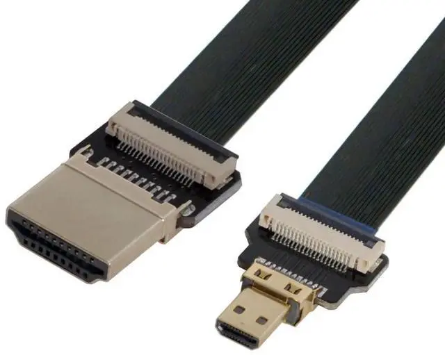 Main image of 0.5M FPC Flat Micro HDMI to HDMI Male Extension Cable, 1080P for FPV Multicopter Aerial Photography