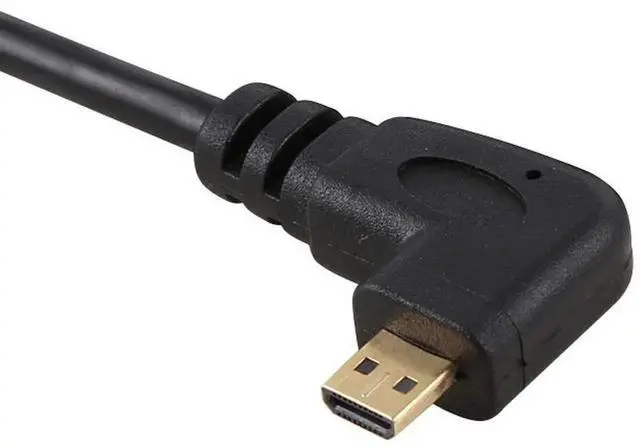 Alt view image 4 of 7 - 90 Degree Right Angle Coiled Micro HDMI to HDMI Male Cable for Phone, Tablet & Camera