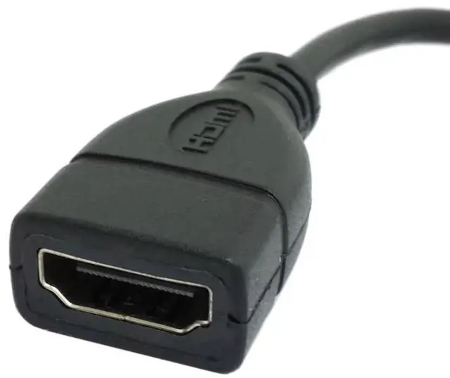 Alt view image 4 of 7 - 10cm 90° Down Angled Micro HDMI Male to HDMI Female Cable, 4K 60Hz for Monitor, Camera & Display