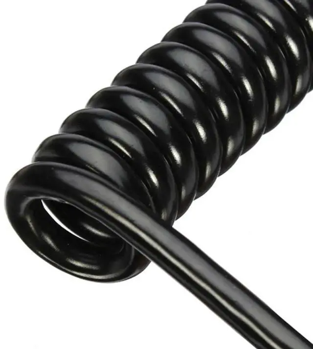 Alt view image 4 of 7 - 1.2m 90° Left Angle Coiled Mini HDMI to HDMI Male Stretch Cable