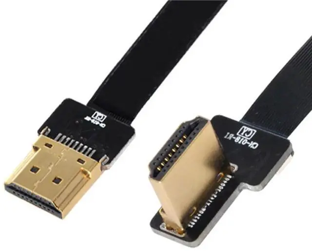 Main image of 0.2M 90° Right Angled FPC Flat HDMI Type A Male to Male Cable for FPV Multicopter Aerial Photography