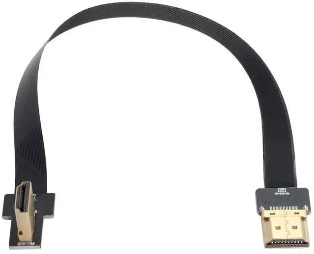 Alt view image 6 of 7 - 0.2M 90° Right Angled FPC Flat HDMI Type A Male to Male Cable for FPV Multicopter Aerial Photography