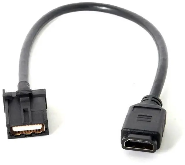 Alt view image 4 of 7 - 0.3m High Speed HDMI 1.4 Cable, Automotive Grade Type E Male to Type A Female Connector for Car Audio Video System