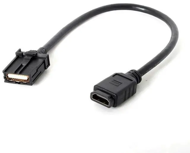 Alt view image 6 of 7 - 0.3m High Speed HDMI 1.4 Cable, Automotive Grade Type E Male to Type A Female Connector for Car Audio Video System