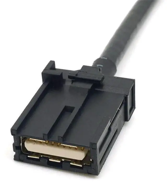 Alt view image 2 of 7 - 0.3m High Speed HDMI 1.4 Cable, Automotive Grade Type E Male to Type A Female Connector for Car Audio Video System