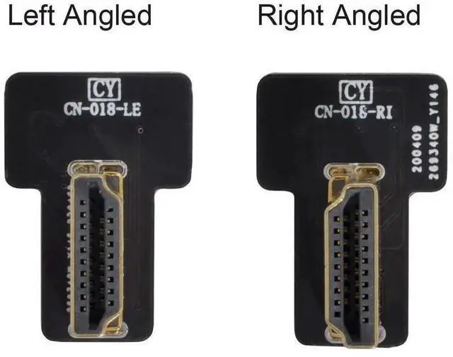 Alt view image 3 of 5 - 20CM 90° Left Angled FPC Flat HDMI Male to Female Extension Cable for Camera, HDTV & Multicopter Aerial Photography