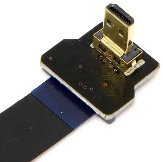 Alt view image 3 of 7 - 20cm 90° Up Angled FPC Flat Micro HDMI Cable for FPV, Multicopter, Aerial Photography, HDTV and Display