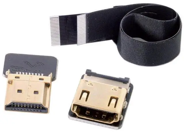 Alt view image 7 of 7 - 0.5M FPC Flat HDMI Male to Female Extension Cable for Camera, HDTV, Multicopter & Aerial Photography